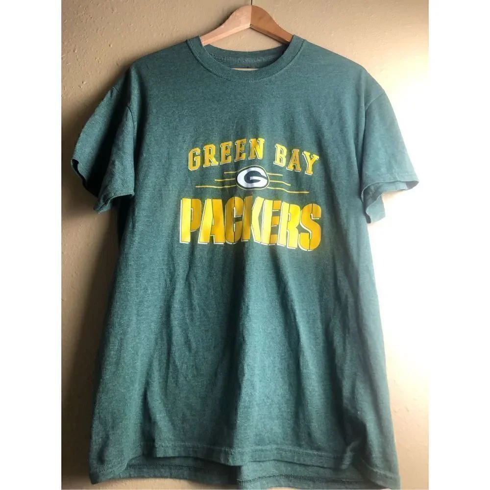 NFL Team Apparel Green Bay Packers Shirt Green Color size L